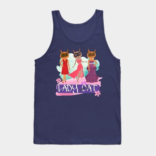 Three Pretty Lady cats - Cartoons Tank Top